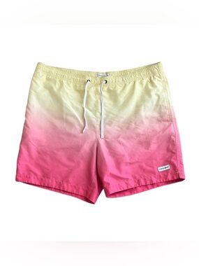 Modern Amusement by pac sun pink and yellow ombré men’s Swim Shorts size large